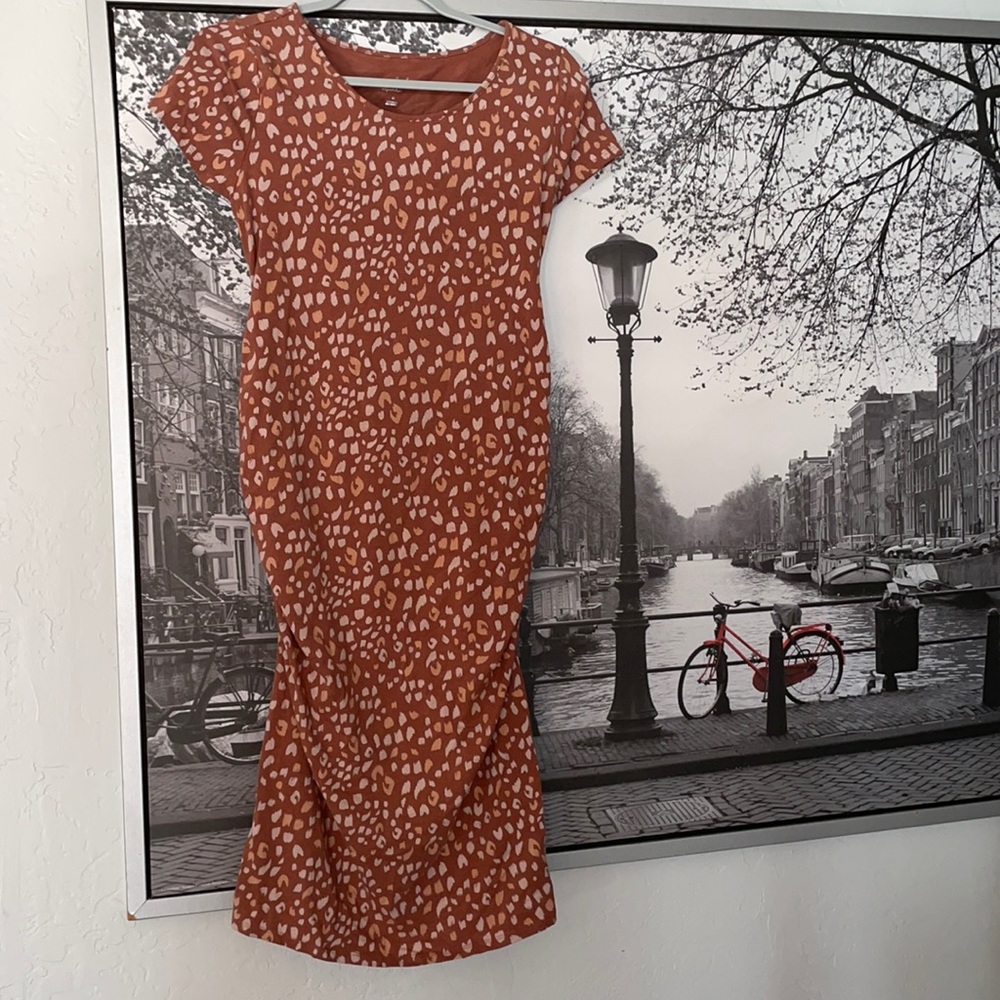 Fitter knee length maternity dress